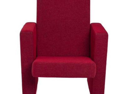 Sessel Sofa 1-Sitzer Design Luxus Rot Stuhl Klassisch Stoff Textil Neu